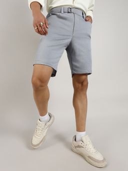 Campus Sutra - Men's Moon Grey Solid Tailored Shorts