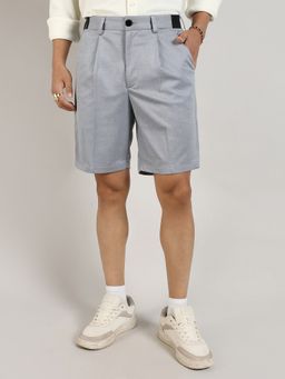 Campus Sutra - Men's Moon Grey Tailored Straight-Fit Shorts