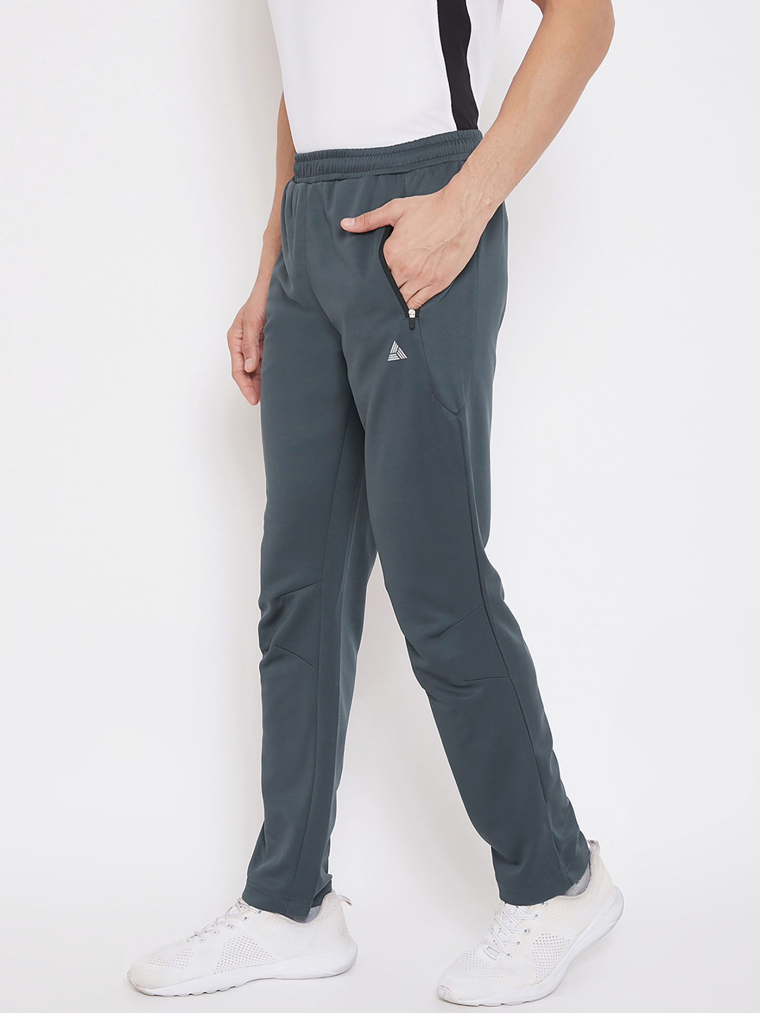 Buy Athlisis Men Grey Solid Slim-fit 