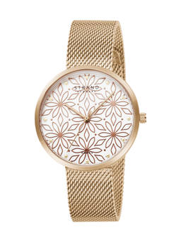 Strand by Obaku - Meadow Rose Silver Dial Quartz Watch For Women (S700LXVWMV-DM)