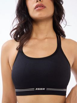 FEIER - Black Lift Strappy Sports Bra