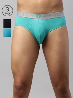 Dixcy Scott - Mens Cotton Spandex With Anti Microbial Finish Brief - Multicolor (Pack of 3)