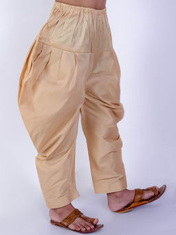 BownBee - Beige Solid Ethnic Dhoti