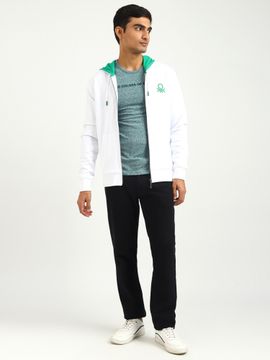 United Colors of Benetton Sweatshirts : Buy United Colors of Benetton Men  Brand Logo Hooded Sweatshirt White Online | Nykaa Fashion