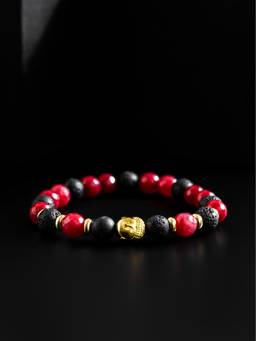 ORIONZ - Onyx Rudraksha Protection Bracelet 7 Inches