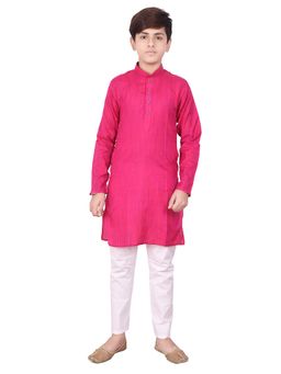 Pro Ethic Style Developer - Boys Pink Cotton Kurta Pyjama