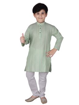 Pro Ethic Style Developer - Boys Green Cotton Kurta Pyjama