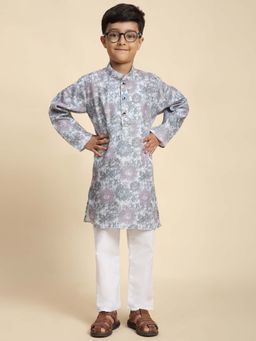 Pro Ethic Style Developer - Boys Black Cotton Kurta Pyjama