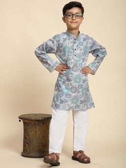 Pro Ethic Style Developer - Boys Green Cotton Kurta Pyjama