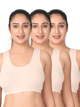 Adira - Pack Of 3 Sleep Bras - Nude