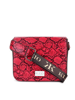 KLEIO - Side Cross Body Sling Structured Hand bag for Women and Girls(HO8064KL-RE)(RED)