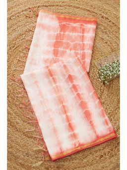 Soch - Women Orange Chanderi Printed Dupatta