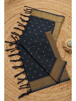 Soch - Women Black Poly Silk Woven Dupatta