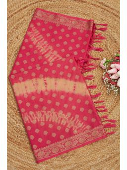Soch - Women Pink Poly Silk Woven Dupatta
