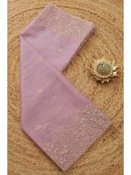 Soch - Women Lavender Poly Silk Embroidered Dupatta