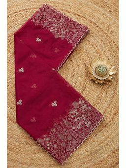 Soch - Women Maroon Organza Embroidered Dupatta