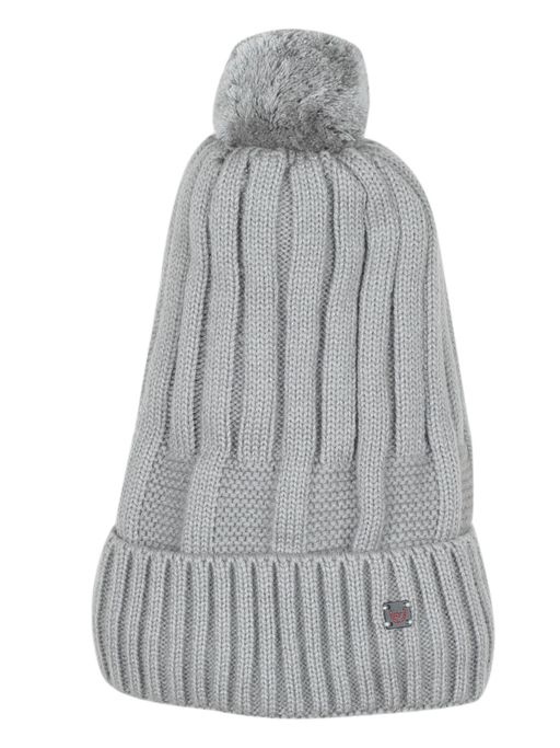 Buy Monte Carlo Women Wool Grey Solid Beanie Cap Online