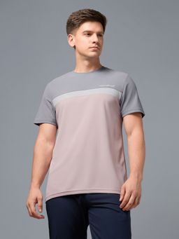 Technosport - Men Pink Casual Pink Round Neck T-Shirt