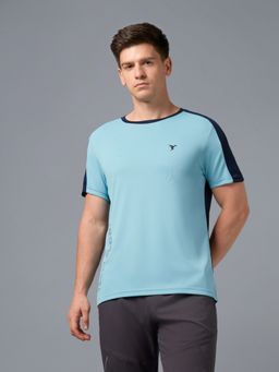 Technosport - Men Blue Casual Blue Round Neck T-Shirt