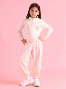 U.S. POLO ASSN. - Girls Casual Off White Co-Ord Set