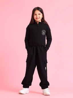 U.S. POLO ASSN. - Girls Casual Black Co-Ord Set