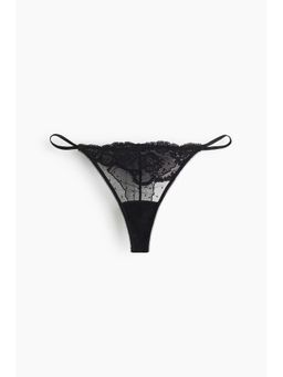 H&M - Women Black Lace Tanga Thong Briefs