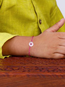 GIVA - 925 Silver Donut Life Rakhi with Roli Chawal for Kids