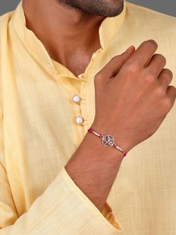 GIVA - 925 Silver Tree of Life Rakhi with Roli Chawal