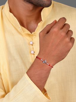 GIVA - 925 Silver Precious Rakhi with Roli Chawal
