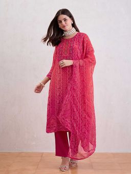 CHETI - Women Natural Crepe Kurta and Pant with Dupatta