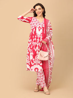 The Mom Store - Rani Reboot Maternity and Nursing Pink Kurta & Pant with Dupatta (Set of 3)