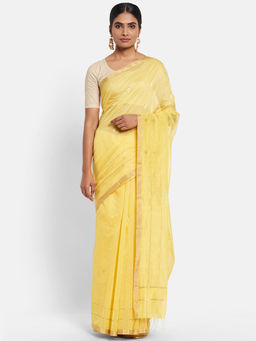 Fabindia - Cotton Silk Chanderi Sari without Blouse