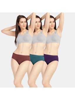 Sonari - 3110 Womens Modal Spandex Ultra Soft Panties - Multi-Color (Pack of 3)