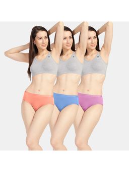 Sonari - 3110 Womens Modal Spandex Ultra Soft Panties - Multi-Color (Pack of 3)