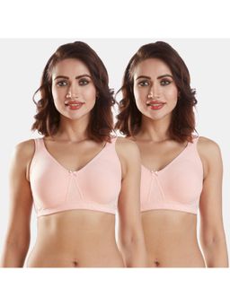 Sonari - Apple Womens Non Padded Regular Bra - Peach (Pack of 2)