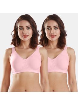 Sonari - Apple Womens Non Padded Regular Bra - Pink (Pack of 2)