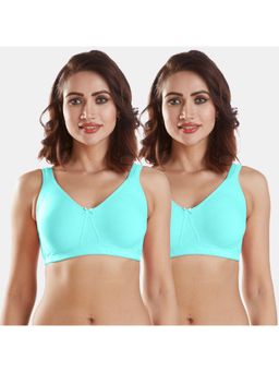 Sonari - Apple Womens Non Padded Regular Bra - Blue (Pack of 2)