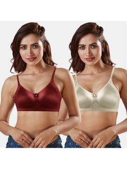 Sonari - Banana Womens Non Padded Moulded Fancy Bra - Multi-Color (Pack of 2)