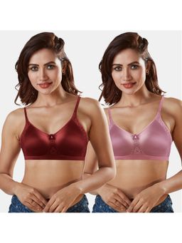 Sonari - Banana Womens Non Padded Moulded Fancy Bra - Multi-Color (Pack of 2)