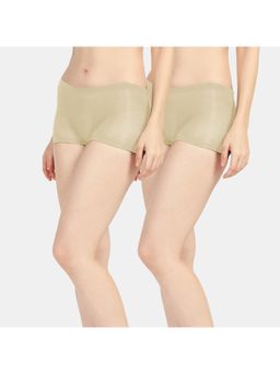 Sonari - Bree Womens Cotton Spandex Boyshorts Panties - Nude (Pack of 2)