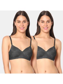 Sonari - Womens Padded T-Shirt Bra - Black (Pack of 2)
