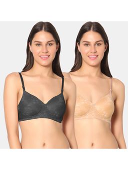 Sonari - Womens Padded T-Shirt Bra - Multi-Color (Pack of 2)