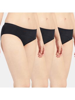 Sonari - Sara Period Panties Menstrual Heavy Flow Underwear Leakproof Hipster-Black (Pack of 3)