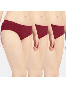 Sonari - Sara Period Panties Menstrual Heavy Flow Underwear Leakproof Hipster - Maroon (Pack of 3)