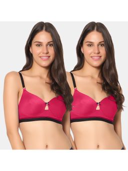 Sonari - Scarlet Womens Padded T-Shirt Bra - Pink (Pack of 2)