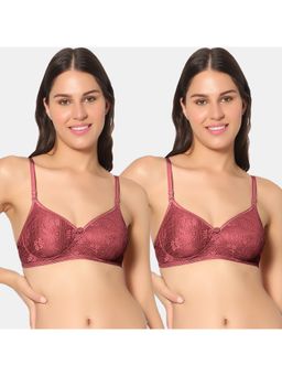 Sonari - Scotch Womens Padded Net Bra - Mauve (Pack of 2)