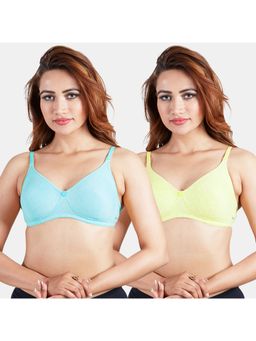 Sonari - Silver Womens Non-Padded T-Shirt Bra - Multi-Color (Pack of 2)
