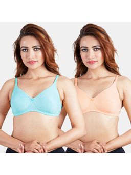 Sonari - Silver Womens Non-Padded T-Shirt Bra - Multi-Color (Pack of 2)