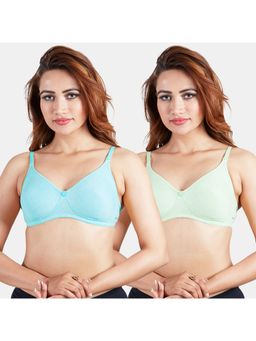 Sonari - Silver Womens Non-Padded T-Shirt Bra - Multi-Color (Pack of 2)
