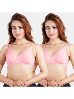 Sonari - Silver Womens Non-Padded T-Shirt Bra - Pink (Pack of 2)